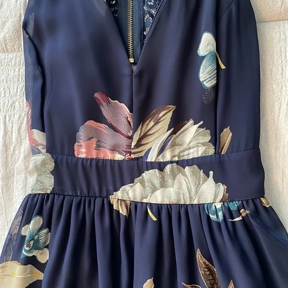 Windsor Women's Navy Blue Floral Maxi Dress - Picture 5 of 13